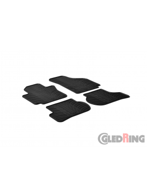 Original Gledring Passform Fußmatten Gummimatten 4 Tlg.+Fixing - Seat Toledo 3 2005-2012